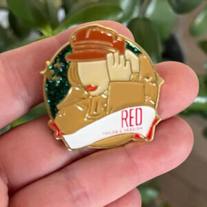 brand new Taylor Swift Inspired “Red Taylor’s Version” enamel pin